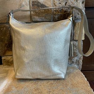 COACH Legacy Champagne Leather Bucket Bag - Like New